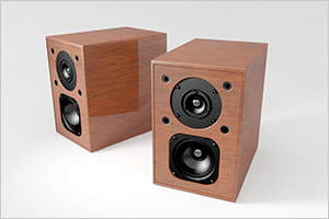 ウッドスピーカー3DCG